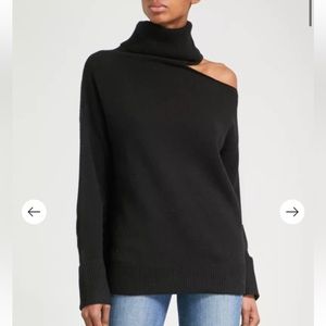 Paige Randi cutout turtleneck sweater, black, size XS